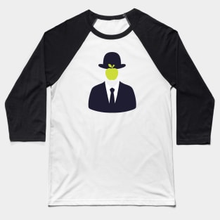 Magritte with apple silhouette Baseball T-Shirt